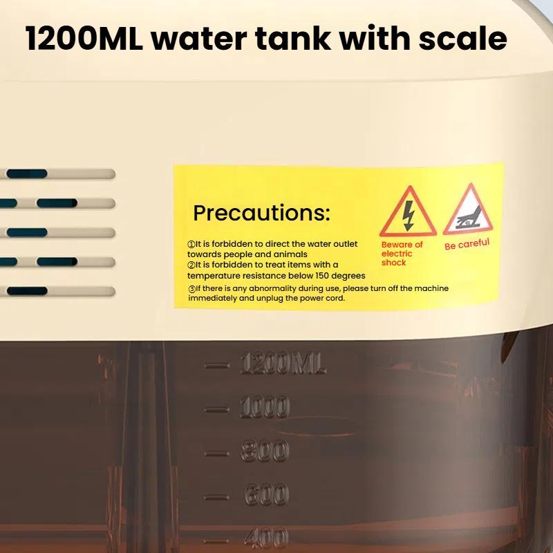 YAERDUN 1500W High Temperature Steam Cleaner Smart Digital Kitchen Hood Bathroom Cleaning Machine, Size: 110V US Plug(Black White)